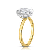 2.42 Carat Hidden Halo Oval Diamond Engagement Ring
