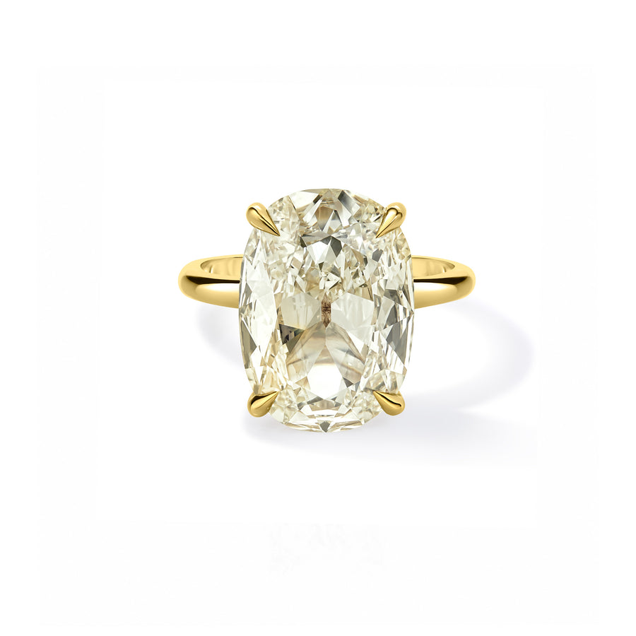 Elongated Antique Cushion Diamond Solitaire Ring