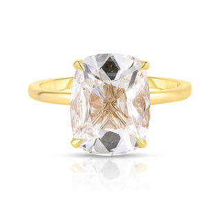 3.24 Carat Antique Cushion Cut Diamond Engagement Ring
