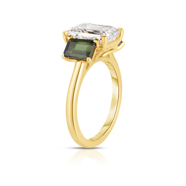 2.70 Carat Emerald Cut Diamond Engagement Ring