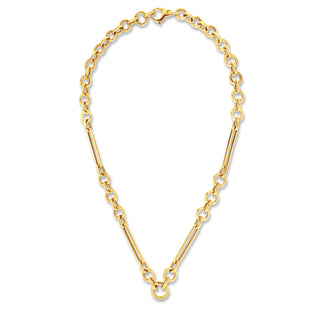 Mixed Link Chain Necklace with Connector