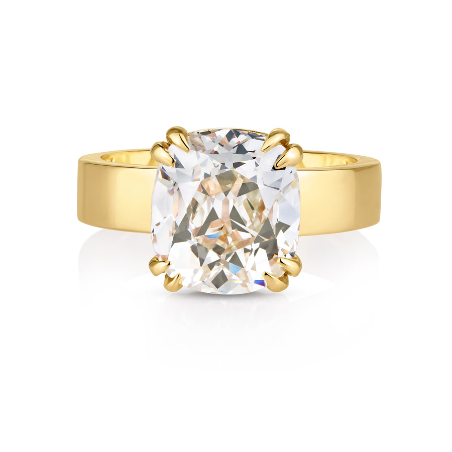 3.07 Carat Old Mine Cut Diamond Engagement Ring