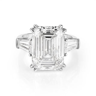 8.43 Carat Emerald Cut Diamond Engagement Ring