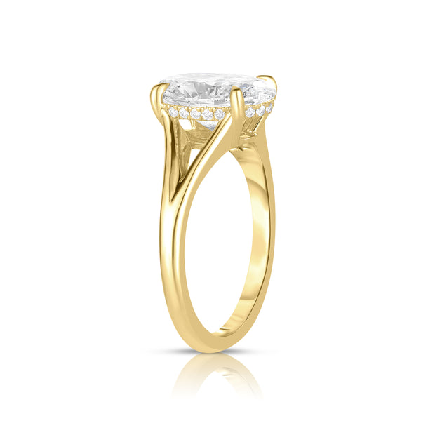 2.70 Carat Oval Cut Diamond Engagement Ring