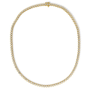 Bezel Set Lab Diamond Tennis Necklace