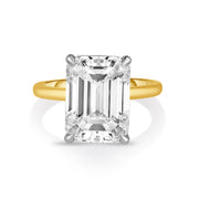 5.02 Carat Emerald Cut Diamond Engagement Ring