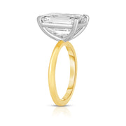 5.02 Carat Emerald Cut Diamond Engagement Ring