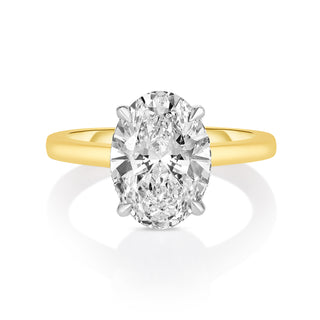 3.03 Carat Oval Cut Diamond Engagement Ring