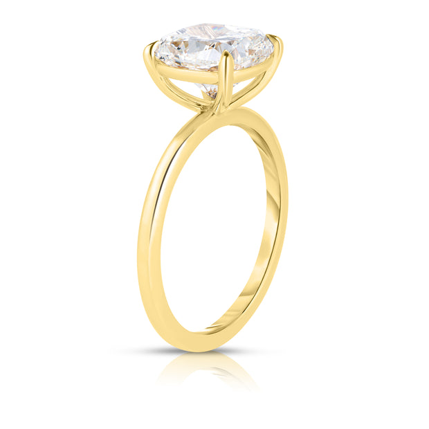 3.06 Cushion Cut Diamond Engagement Ring