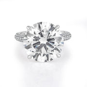 6.21 Carat Round Cut Diamond Engagement Ring