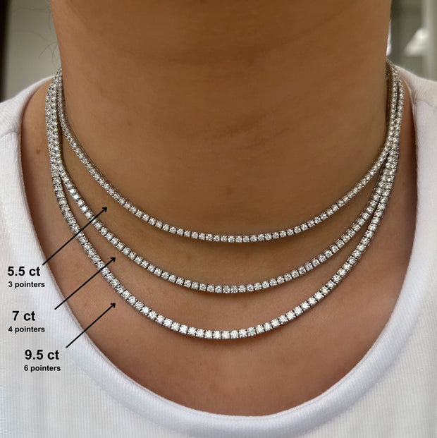 Classic Lab Grown Diamond Tennis Necklace