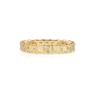 Fancy Yellow Asscher Diamond Eternity Band
