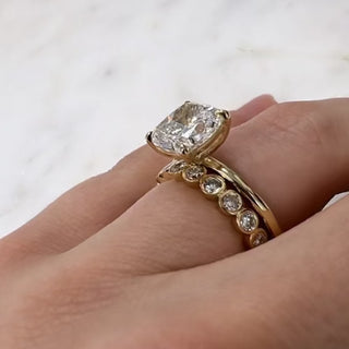 3.06 Cushion Cut Diamond Engagement Ring