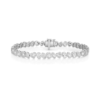 Bezel Mixed Shape Lab Diamond Tennis Bracelet