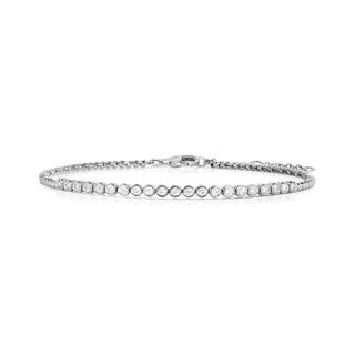 Bezel Natural Diamond Half Tennis Bracelet