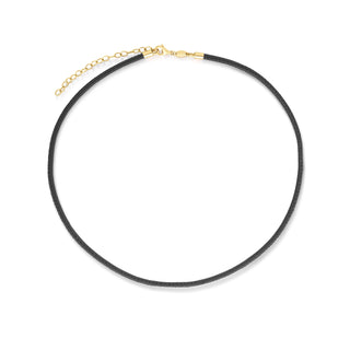 Black Leather Cord Necklace