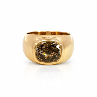 Brown Cushion Chunky Ring