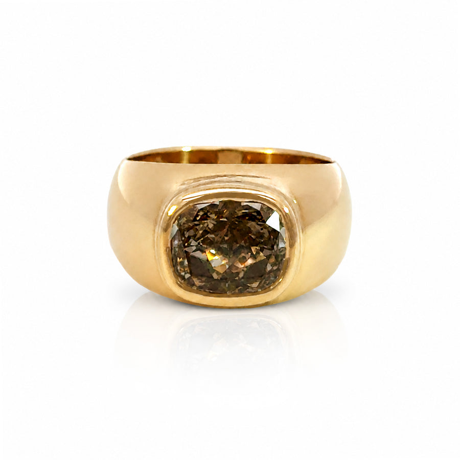 Brown Cushion Chunky Ring