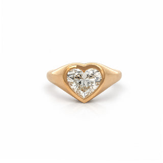 Bezel Heart Shape Diamond Ring