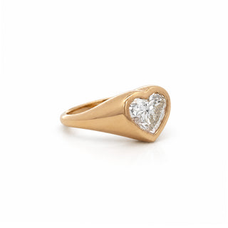 Bezel Heart Shape Diamond Ring