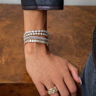 Bezel Natural Diamond Tennis Bracelet
