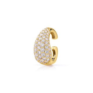 Domed Diamond Ear Cuff
