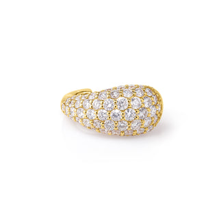 Domed Diamond Ear Cuff