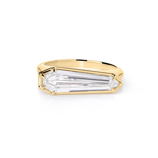 East West Geometric Lab Diamond Ring