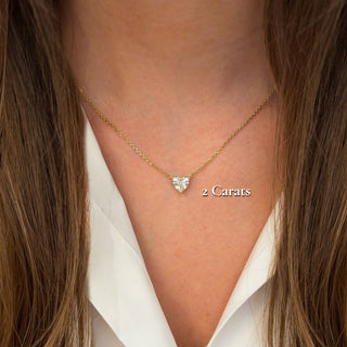 Heart Lab Diamond Solitaire Necklace