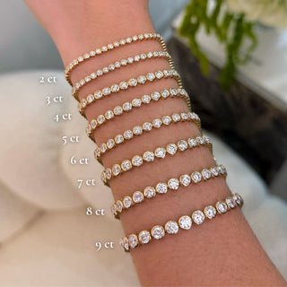 Bezel Lab Diamond Tennis Bracelet