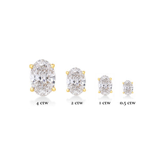 Oval Lab Diamond Studs