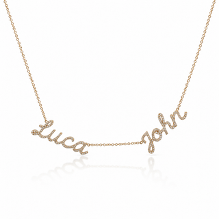 Diamond Script Name Necklace