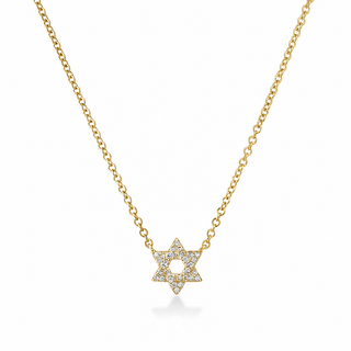Diamond Star of David Necklace