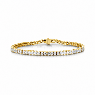 Oval Natural Diamond Tennis Bracelet