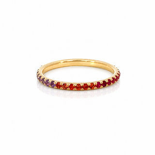 Multi-Color Gemstone Eternity Band
