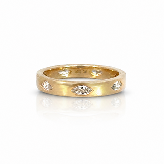 East West Marquise Diamond Eternity Band