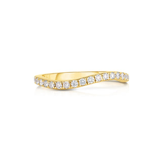 Pave Diamond Curve Pinky Ring