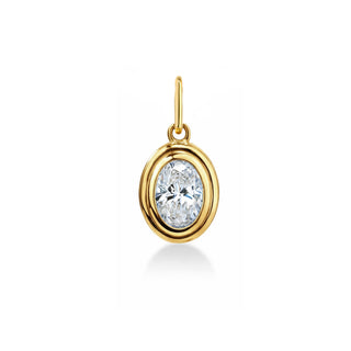 About:&nbsp;This oval pendant features a bezel set diamond, balancing clean structure with subtle dimension. Understated and polished, it is designed for everyday wear with an elevated feel.

Diamond Details:&nbsp;Lab Grown Diamond

Total Carat Weight: 1 Carat

Color:&nbsp;E/F
Clarity:&nbsp;VS

Metal:&nbsp;14K Solid Gold

Available in&nbsp;14K Yellow Gold and 14K White Gold&nbsp;

Dimensions: Approx 14.6 mm x 11.6 mm

Closure: Open + Close Latch Bail