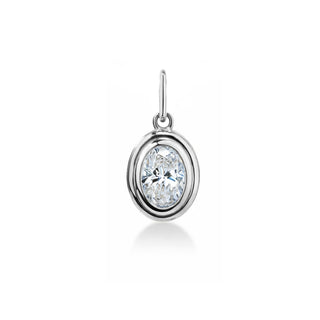 Double Bezel Oval Lab Diamond Pendant