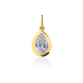 About: This pear pendant features a bezel set diamond, offering a clean take on a classic shape. Thoughtfully designed and easy to wear, it adds a refined touch to everyday styling.

Diamond Details: Lab Grown Diamond

Total Carat Weight:&nbsp;1 Carat

Color:&nbsp;E/F
Clarity:&nbsp;VS

Metal:&nbsp;14K Gold&nbsp;

Available in 14K Yellow Gold or 14K White Gold

Dimensions:&nbsp;Approx 12.7 mm x 10 mm

Closure: Open + Close Latch Bail