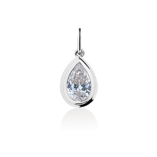 Double Bezel Pear Lab Diamond Pendant