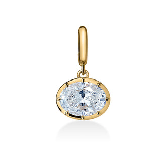 About: This oval pendant features a softly rounded silhouette set in 14K gold for a clean, balanced look. Simple yet elevated, it adds a refined statement to any chain.

Diamond Details: Lab Grown Diamond

Total Carat Weight: 2 or 3 Carats
Color: E/F
Clarity: VS

Metal:&nbsp;14K Solid Gold

Available in&nbsp;14K Yellow Gold, 14K White Gold, Two-tone (14K White Gold Front + 14K Yellow Gold Back + Bail), Two-tone (Black Rhodium Front + 14K Yellow Gold Back + Bail)

Dimensions:

2 Carat: Approx 9 mm x 12 mm

3