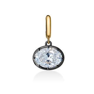 Georgian East-West Oval Lab Diamond Pendant