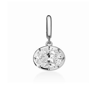 Georgian East-West Oval Lab Diamond Pendant