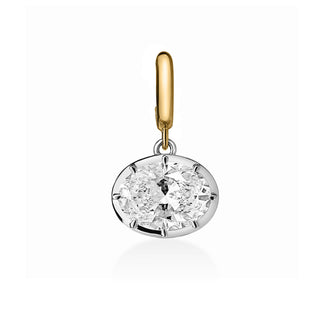Georgian East-West Oval Lab Diamond Pendant