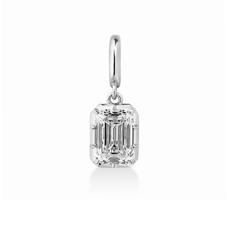 Georgian Emerald Cut Lab Diamond Pendant