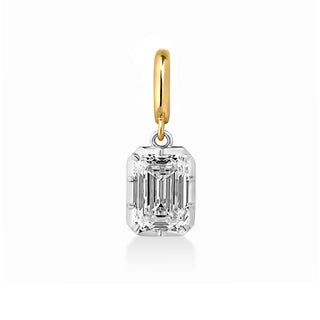 Georgian Emerald Cut Lab Diamond Pendant