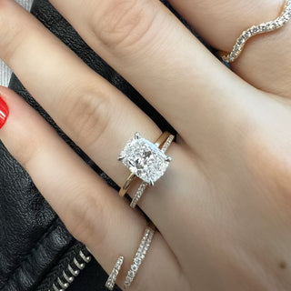 2.01 Carat Elongated Cushion Cut Diamond Engagement Ring