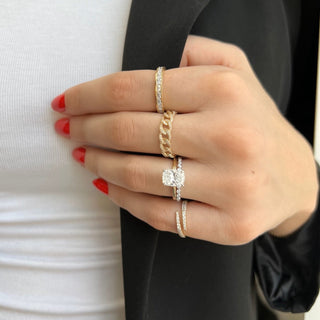 2.01 Carat Elongated Cushion Cut Diamond Engagement Ring