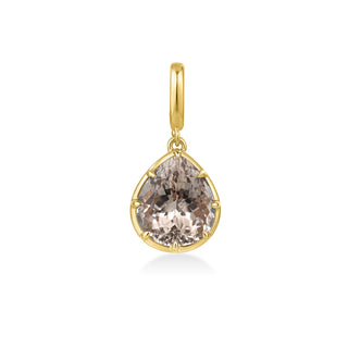 Georgian Pear Champagne Tourmaline Pendant